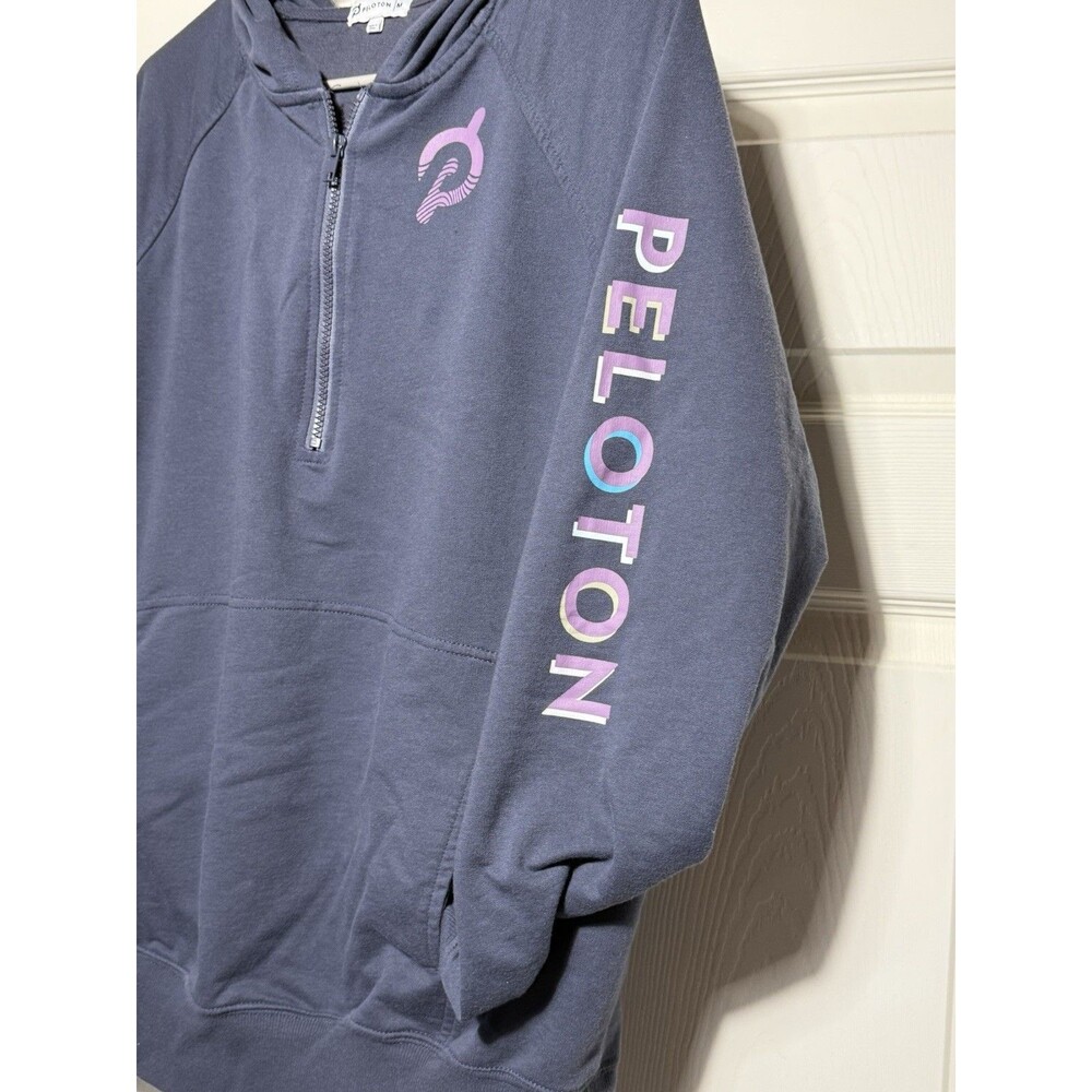 Peloton Women's Quarter Zip Jacket Blue Hoodie Size M Comfort Sweater Comfort‎ - Picture 4 of 7